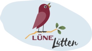 LüneLütten Logo (Roter Vogel auf einem Ast)